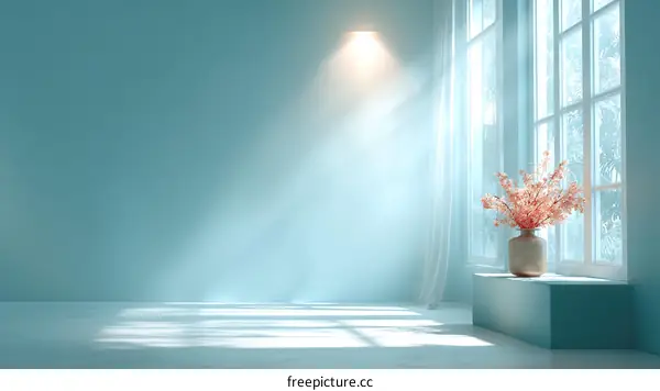 Stylish Minimalist Light-Filled Room Illustration