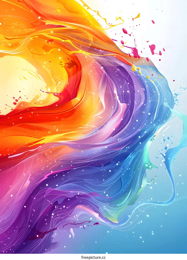 Colorful liquid in motion