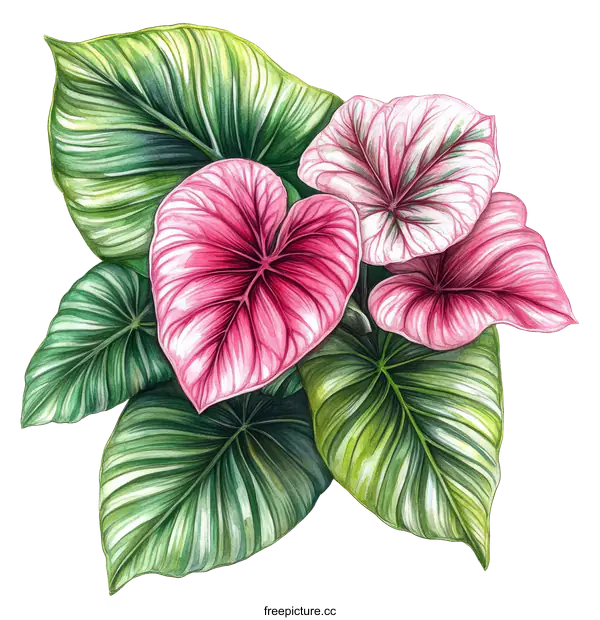 [Transparent Background PNG]Watercolor Tropical Plant Illustration