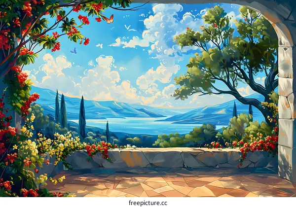 A picturesque balcony