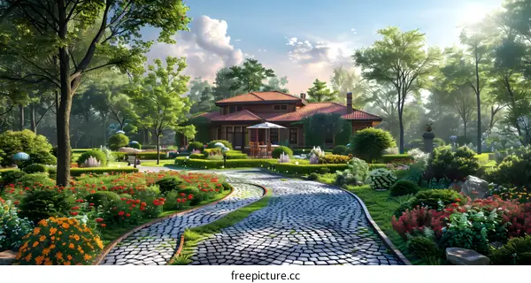 Garden of a country villa