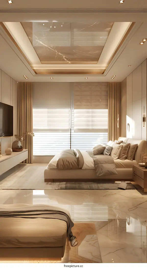 Modern minimalist style bedroom