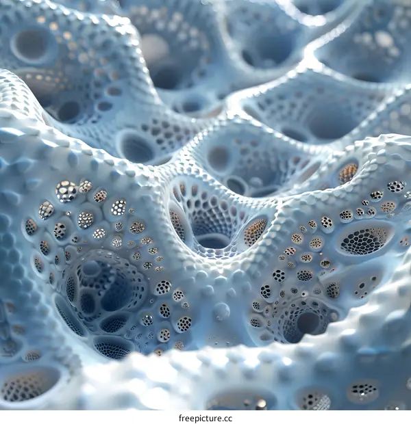 Abstract Blue Organic Structure