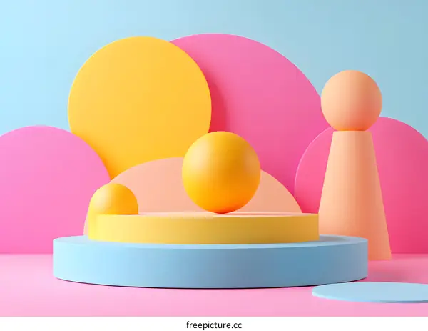 Abstract Colorful Background with Geometric Shapes