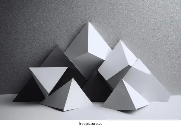 Abstract Geometric Shapes Composition