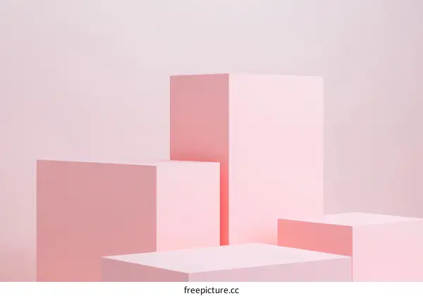 Pink Geometric Display Stand