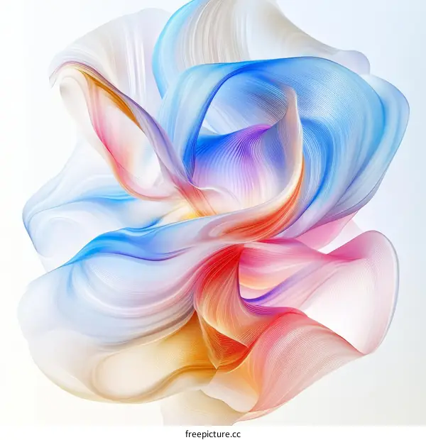 Abstract Colorful Flowing Lines Design