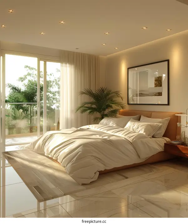 Modern Bedroom Interior Design Illustration