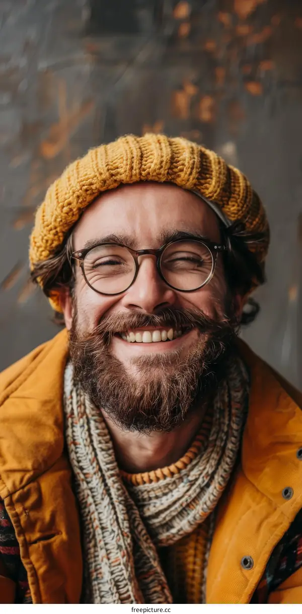 Smiling Man in Autumnal Colors