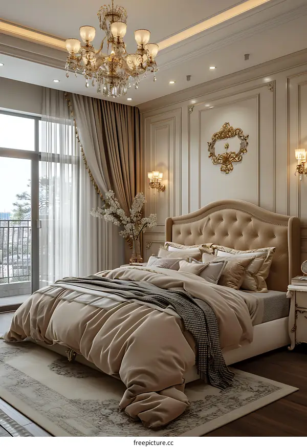 European-style luxury bedroom