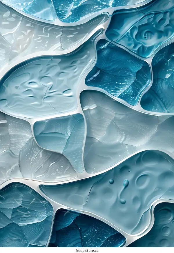 Abstract Blue Liquid Background