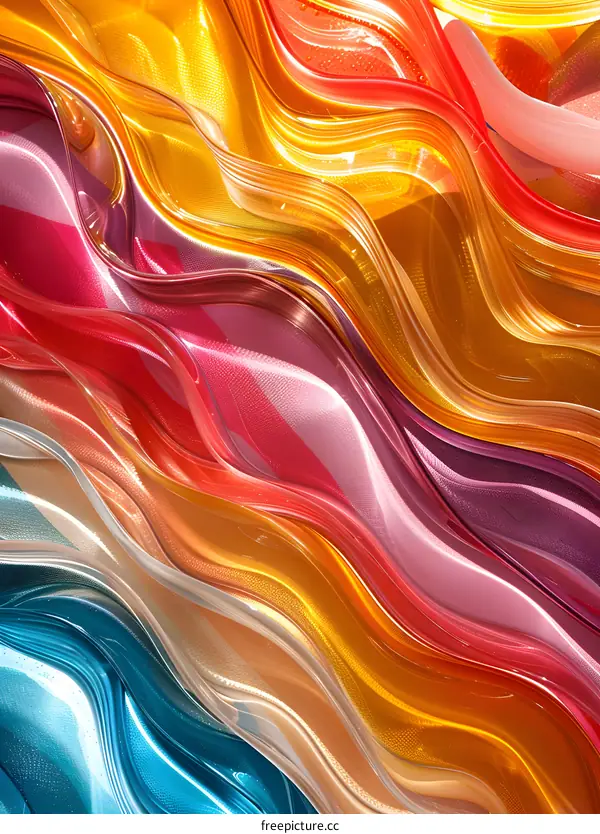 Abstract Background With Colorful Wavy Lines