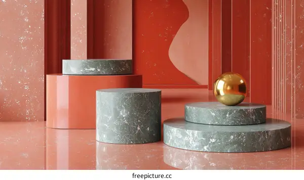 Modern Minimalist Geometric Display Podiums