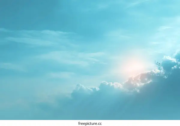 Stunning Pastel Sky with Fluffy Clouds