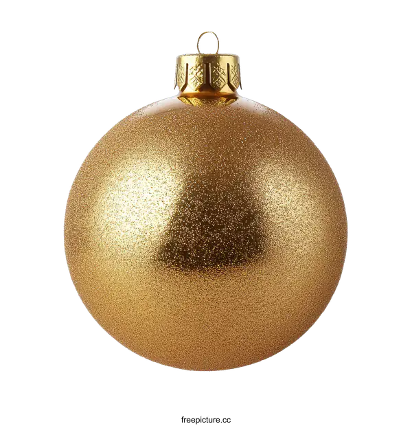 [Transparent Background PNG]Golden Christmas Ornament Decoration