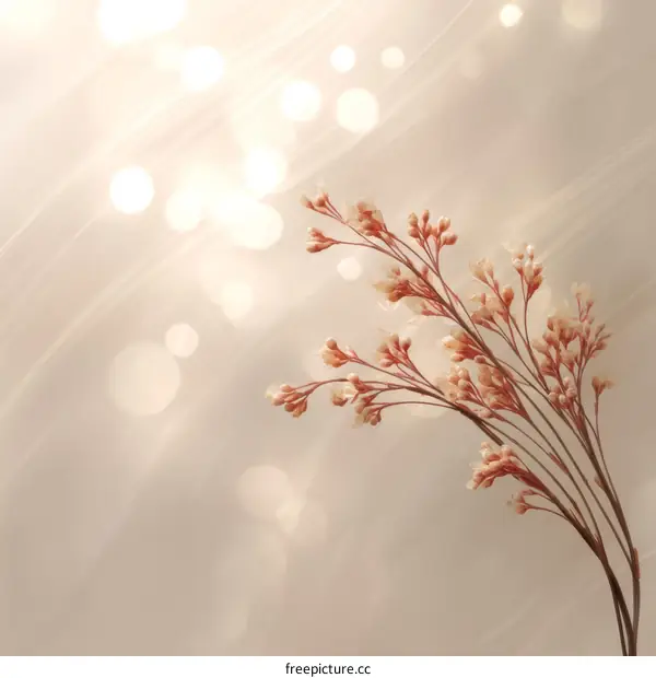 Delicate Dried Flowers in Soft Light