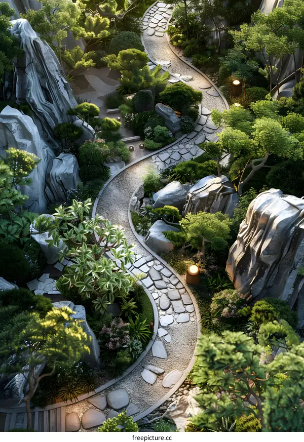 Garden landscape design renderings