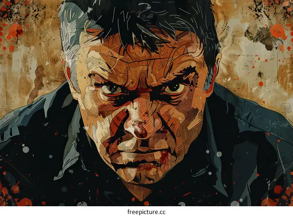 Illustration of a mans face