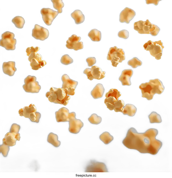 [Transparent Background PNG]Popcorn Falling on transparent background
