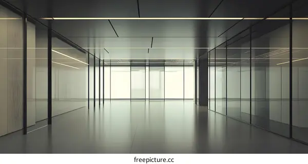 Modern Office Interior Design With Glass Walls