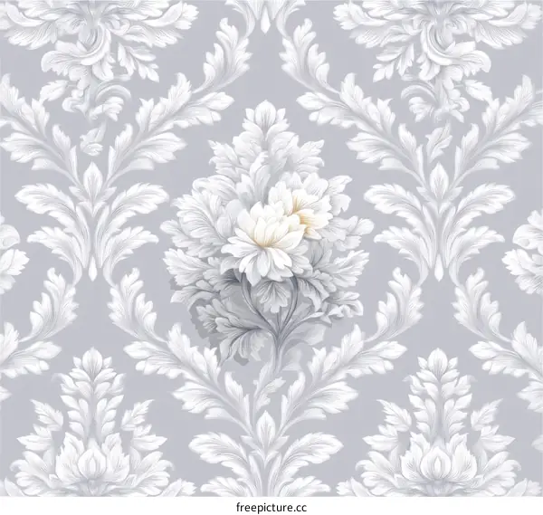 Elegant Floral Damask Wallpaper Design
