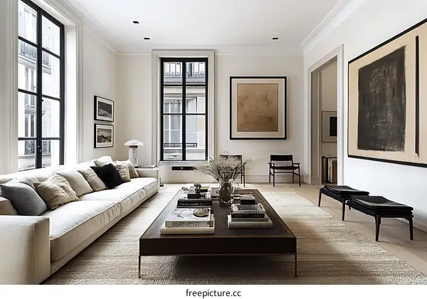 Modern Parisian Living Room Interior Design