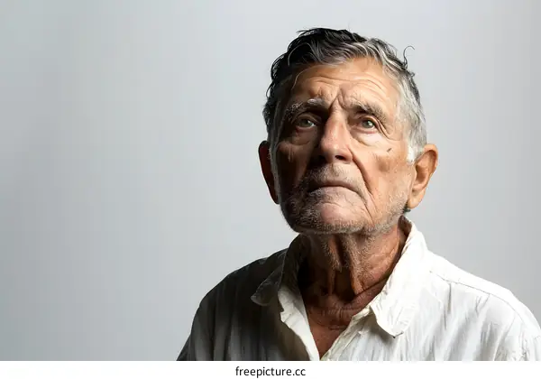 Portrait of a Thoughtful Senior Man