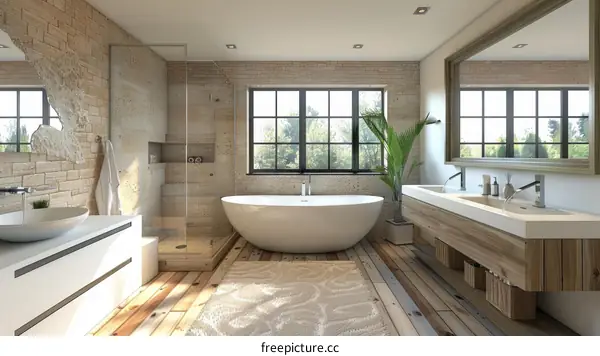 Modern Rustic Bathroom Interior Design