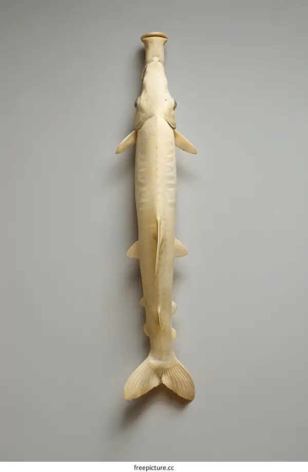 Preserved Fish on Gray Background