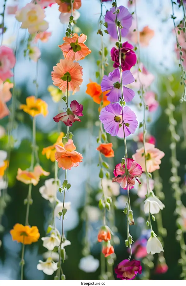 Colorful Hanging Flower Garland Decoration