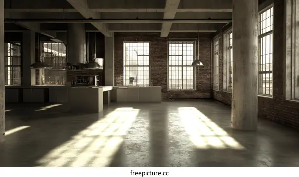 Industrial Loft Kitchen Interior Design