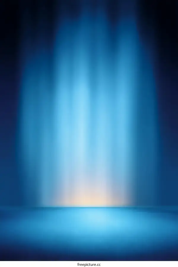 Abstract Blue Studio Background with Spotlight