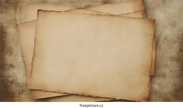 Vintage Aged Stack of Papers Texture Background