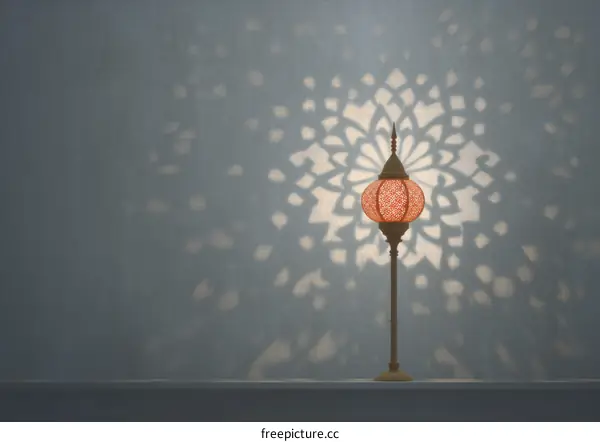 Elegant Decorative Standing Lamp with Intricate Design