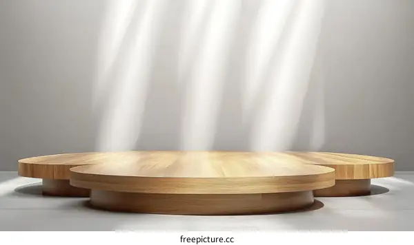Light Wood Display Platform