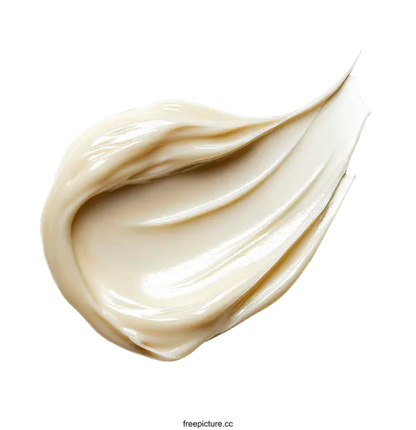 [Transparent Background PNG]Cream Texture Close-up with Smooth Finish