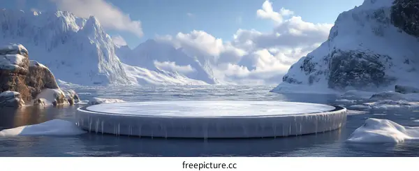 Arctic Ice Platform Scene