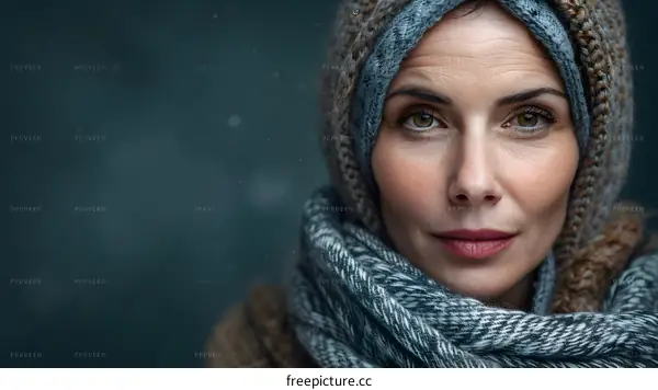 portrait of a woman in a headscarf