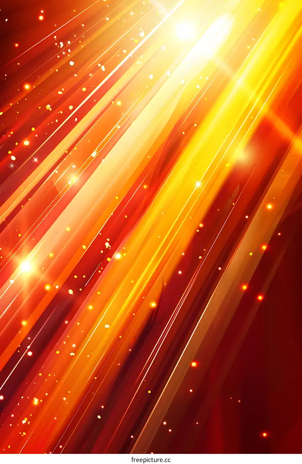 Abstract Orange and Yellow Diagonal Stripes With Sparkles