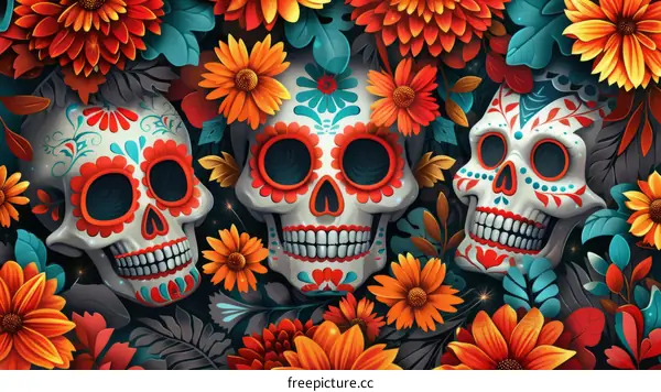 Calaveras and Flowers