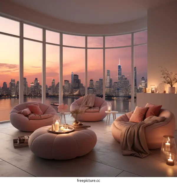 Sophisticated City Apartment Boasts Stunning Urban Views