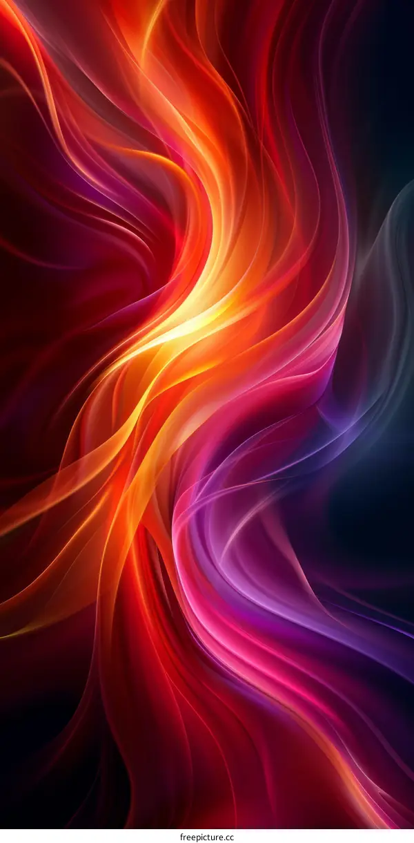 Abstract Colorful Flowing Lines
