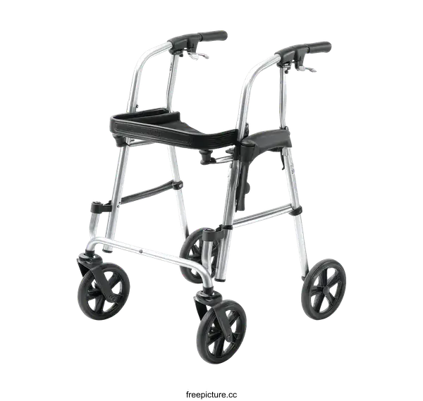 [Transparent Background PNG]Modern Walking Aid with Tray for Seniors