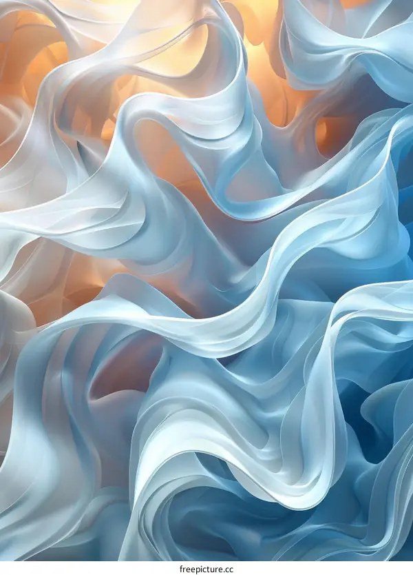 Blue and white abstract painting