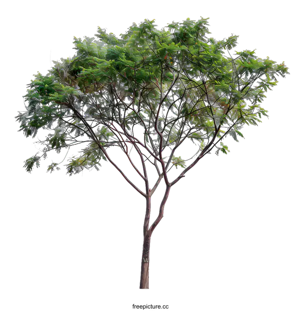 [Transparent Background PNG]Green Tree With White Background