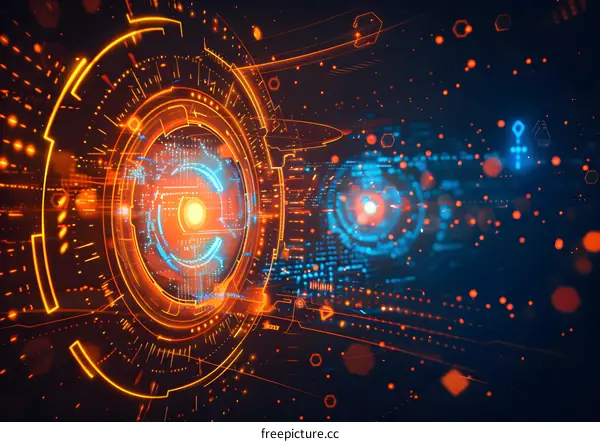 Futuristic Digital Technology Background