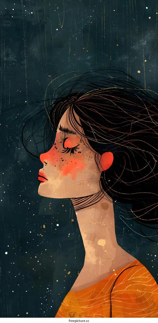 girl with freckles and brown hair