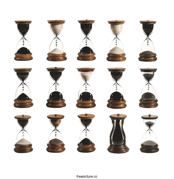 [Transparent Background PNG]Vintage Hourglass Collection
