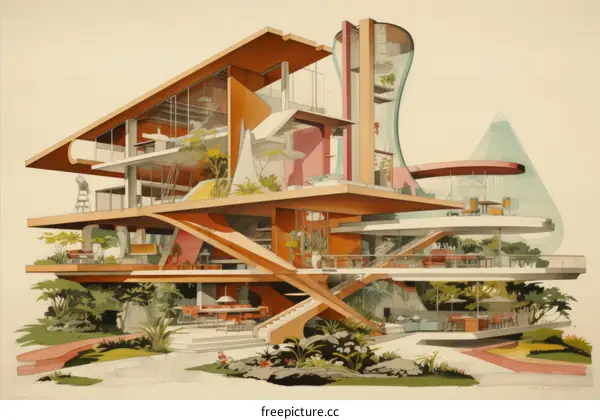 Modern Futuristic Glass House