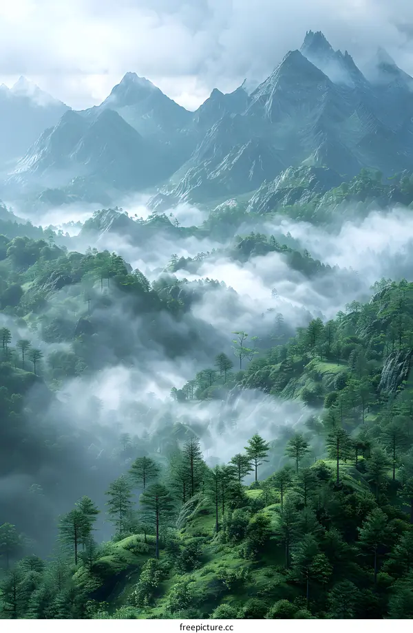 Misty Mountain Peaks